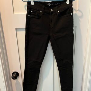 7 For All Mankind black skinny jeans size 26 in good used condition